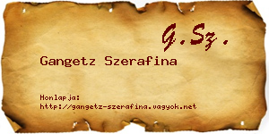 Gangetz Szerafina névjegykártya